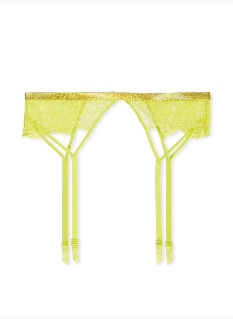 Victoria's Secret Shine Chain Strap Lace Garter Belt