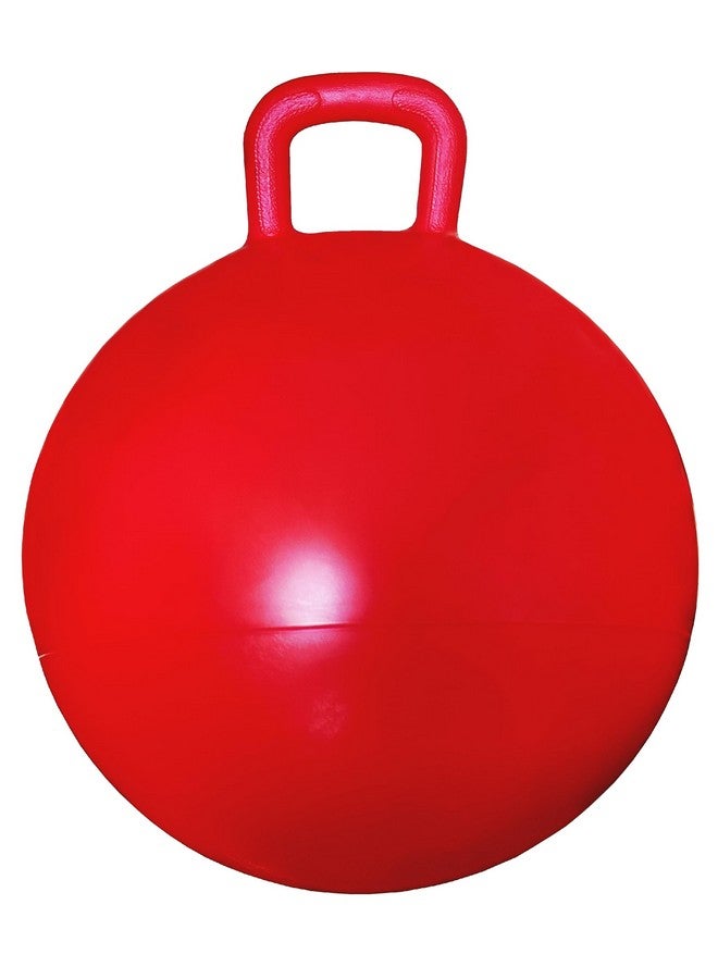 AppleRound Space Hopper Ball with Air Pump: 22in/55cm Diameter for Age 10-12, Kangaroo Bouncer, Hippity Hoppity Hop Ball for Taller Children, Plain Color (Red) - Image 1