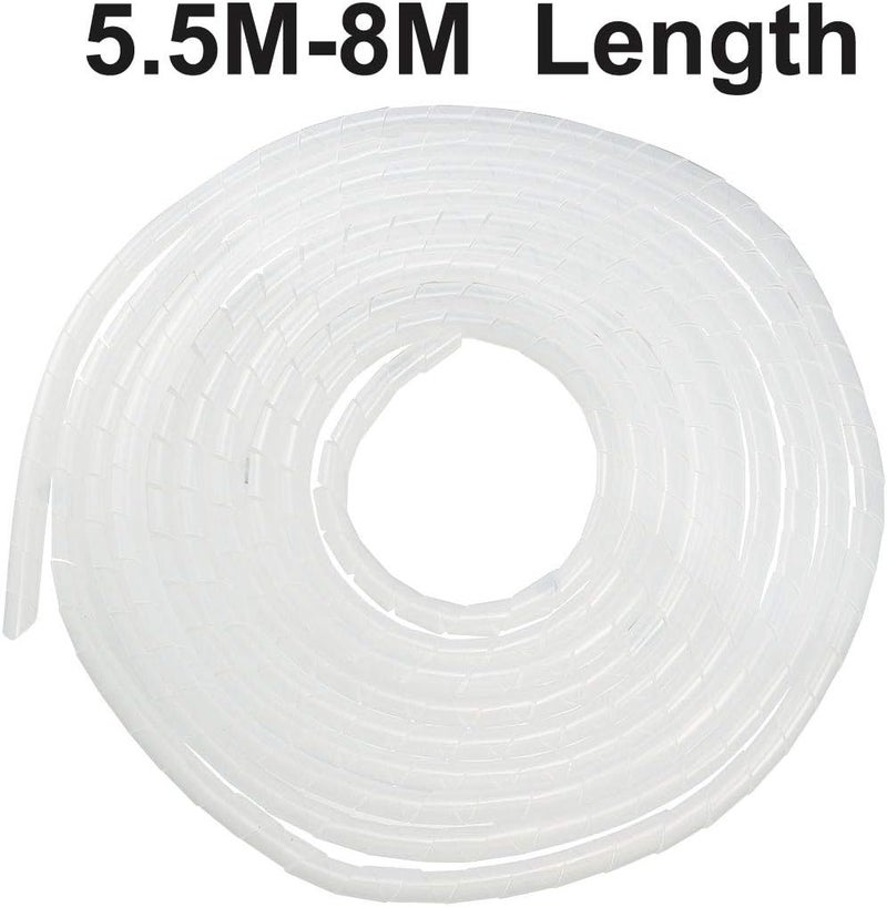 uxcell Spiral Cable Wrap Wire Cord Wraps 1/2-inch x 18ft PE Polyethylene Tubing for Computer Wire - Image 4