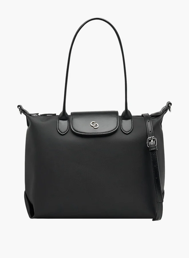 سيليست Solid Tote Bag with Button Closure and Double Handle