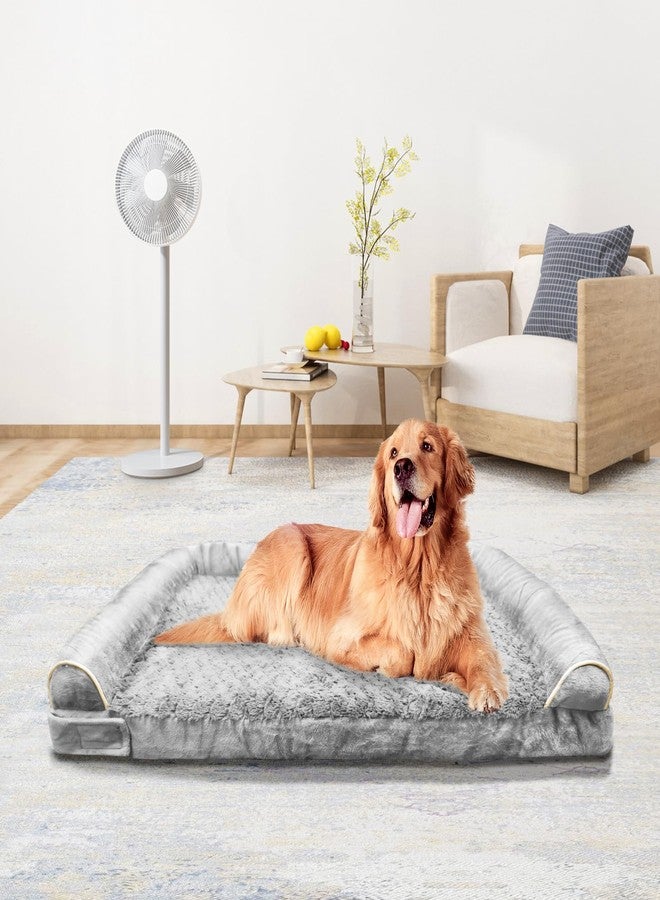MODCART Orthopedic Dog Bed, Extra Large with Memory Foam, Waterproof & Washable Cover (36 in, Grey) - Image 1