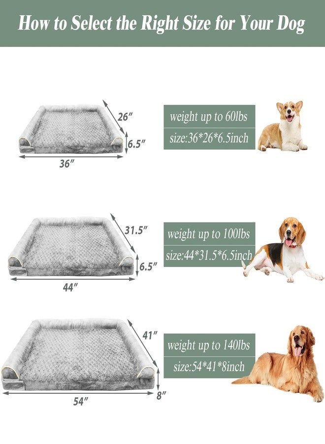 MODCART Orthopedic Dog Bed, Extra Large with Memory Foam, Waterproof & Washable Cover (36 in, Grey) - Image 2