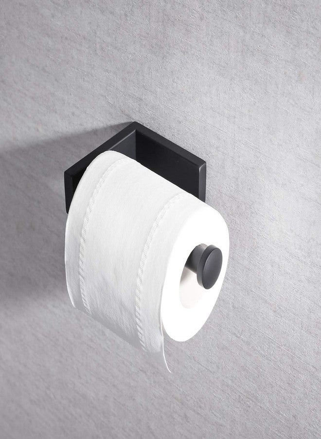 Miyili Matte Black 2-Piece Bathroom Hardware Kit Set Stainless Steel Wall Mount - Includes Towel Rings, Toilet Paper Holder, BS03B2 - Image 5