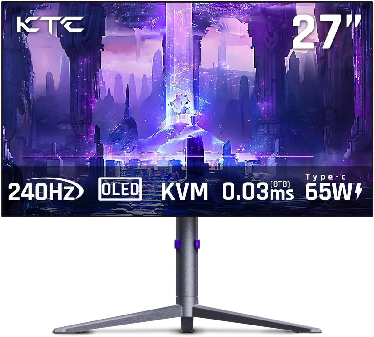 جينيريك شاشة ألعاب OLED من جينيريك مقاس 27 بوصة مع مكبرات صوت