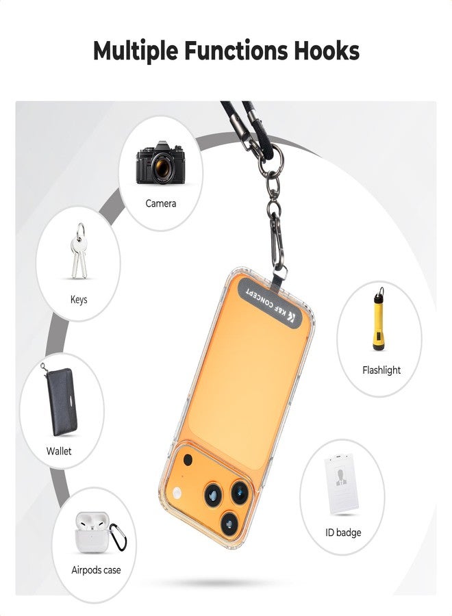 K&F CONCEPT 2-in-1 Phone Lanyard with 1/4" Screw, Adjustable Anti Theft Crossbody Strap Compatible for Dji Osmo Pocket 3, Skin-friendly, Premium Metal Buckles Neck Strap for All Phone/Action Camera - Image 4