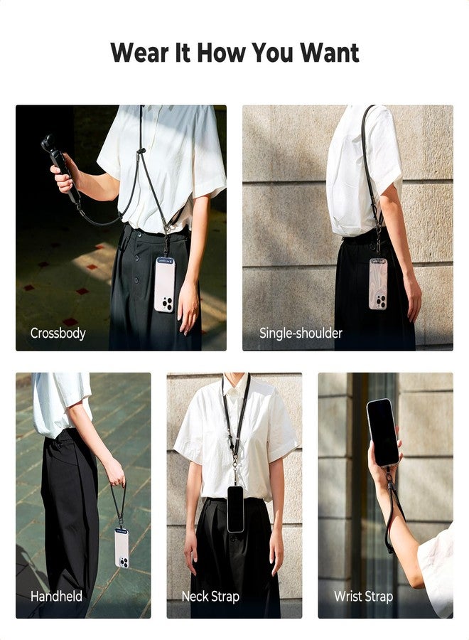 K&F CONCEPT 2-in-1 Phone Lanyard with 1/4" Screw, Adjustable Anti Theft Crossbody Strap Compatible for Dji Osmo Pocket 3, Skin-friendly, Premium Metal Buckles Neck Strap for All Phone/Action Camera - Image 3