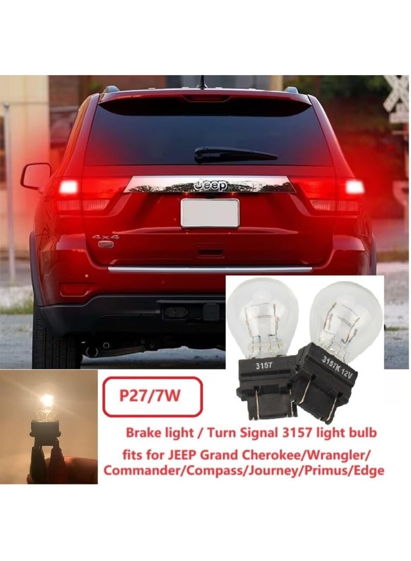 3157/3457 ذيل / الفرامل مصباح ضوئي / تدور مصابيح الإشارة (12V 27 / 7W 2200K) تناسب جيب غراند تشيروكي رانجلر قائد البوصلة رحلة بريموس حافة - (حزمة من 2) - Image 5