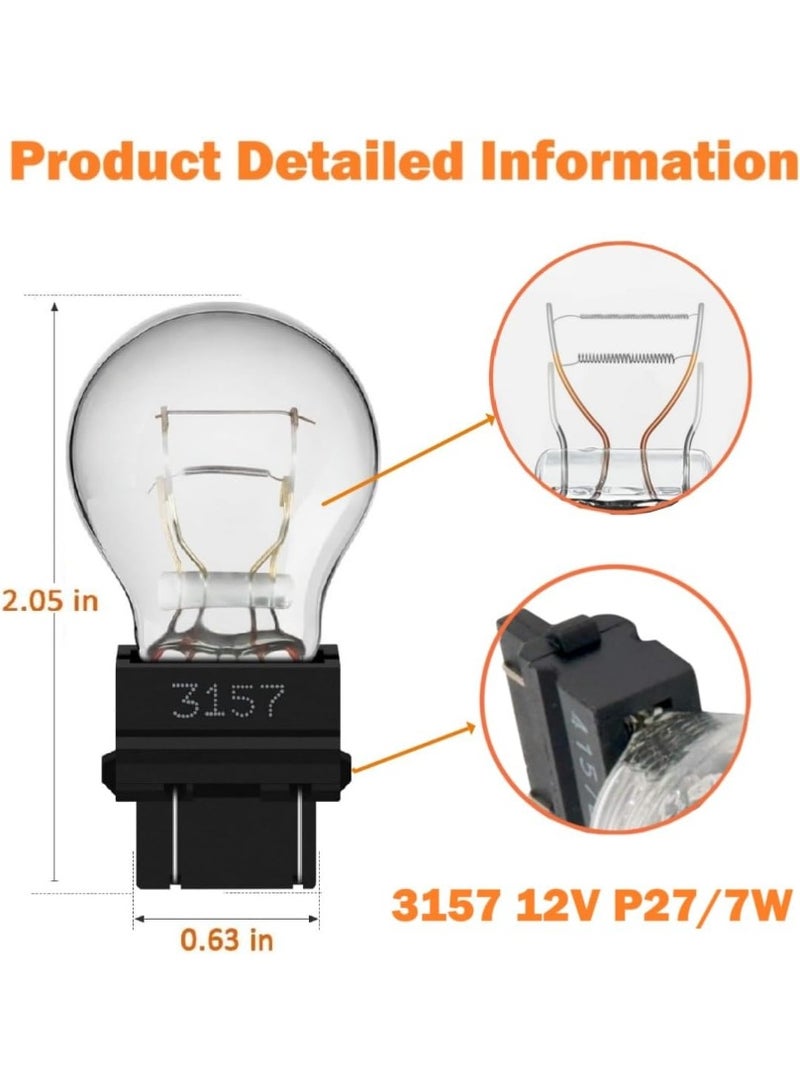 3157/3457 ذيل / الفرامل مصباح ضوئي / تدور مصابيح الإشارة (12V 27 / 7W 2200K) تناسب جيب غراند تشيروكي رانجلر قائد البوصلة رحلة بريموس حافة - (حزمة من 2) - Image 4