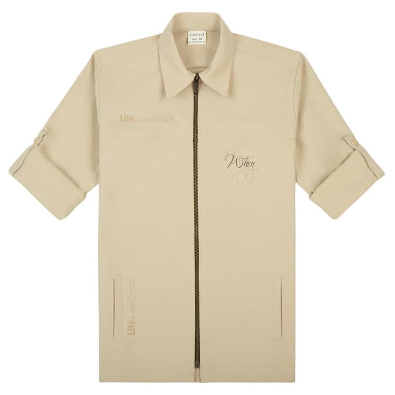 CAVIO Boys Printed Full Sleeve Jacket with Regular Fit T-Shirt - Image 3