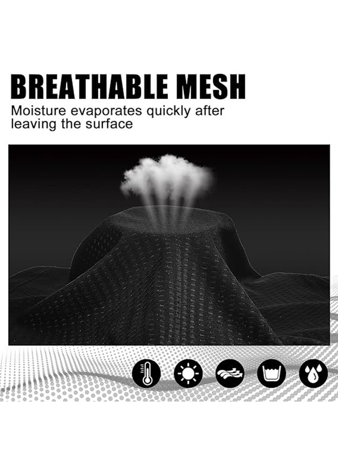 Ant 2 Pack Breathable Neck Gaiter Balaclava Cooling Face Mask with Mesh Holes UV Protection Sun Scarf for Men Women, Black - Image 3