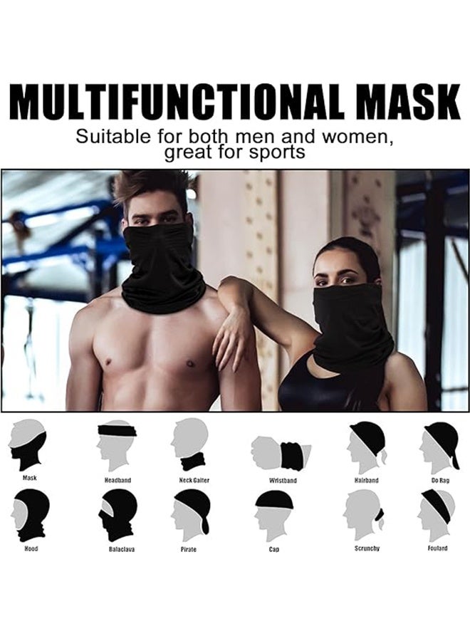 Ant 2 Pack Breathable Neck Gaiter Balaclava Cooling Face Mask with Mesh Holes UV Protection Sun Scarf for Men Women, Black - Image 4