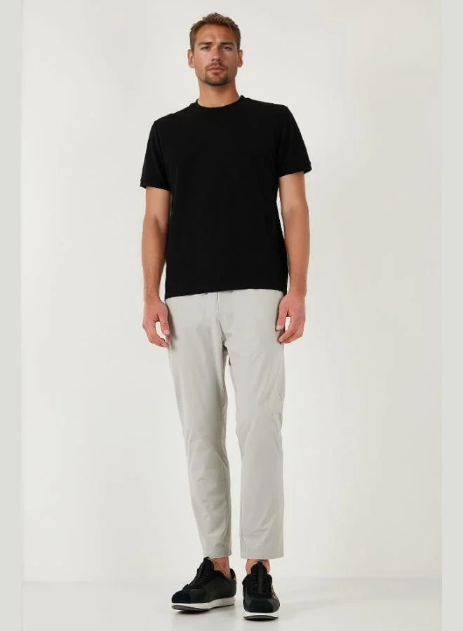 Buratti Slim Fit Elastic Waistband Pipe Leg Belt Detailed Trousers Men's TROUSERS 5543S86JMILANO