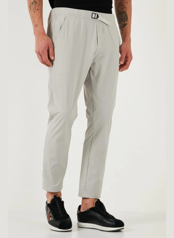 Buratti  Buratti Slim Fit Elastic Waistband Pipe Leg Belt Detailed Trousers Men's TROUSERS 5543S86JMILANO for Men | Best Price UAE