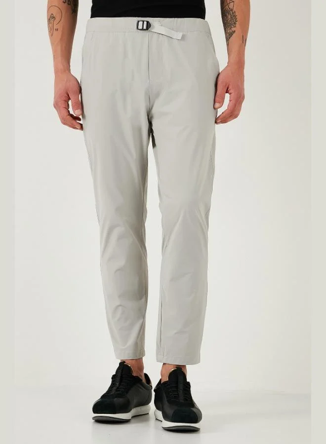 Buratti  Buratti Slim Fit Elastic Waistband Pipe Leg Belt Detailed Trousers Men's TROUSERS 5543S86JMILANO for Men | Best Price UAE