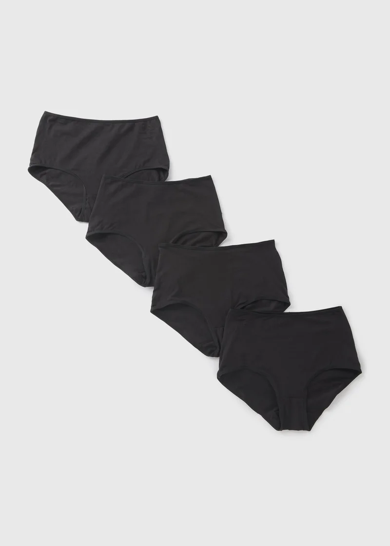 Matalan 4 Pack Black Full Knickers