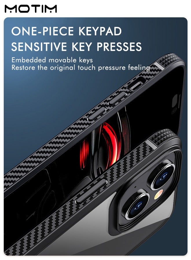 Motim Clear Case for iPhone 14/14 Plus Drop Protection Anti-Yellowing Slim Phone Case Hard Back TPU Bumper Shockproof Anti-Scratch Cover - Image 3