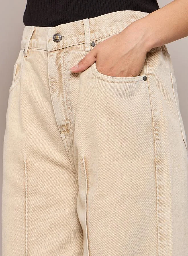 ساسافراس High Waist Straight Fit Pintuck Jeans by Styli