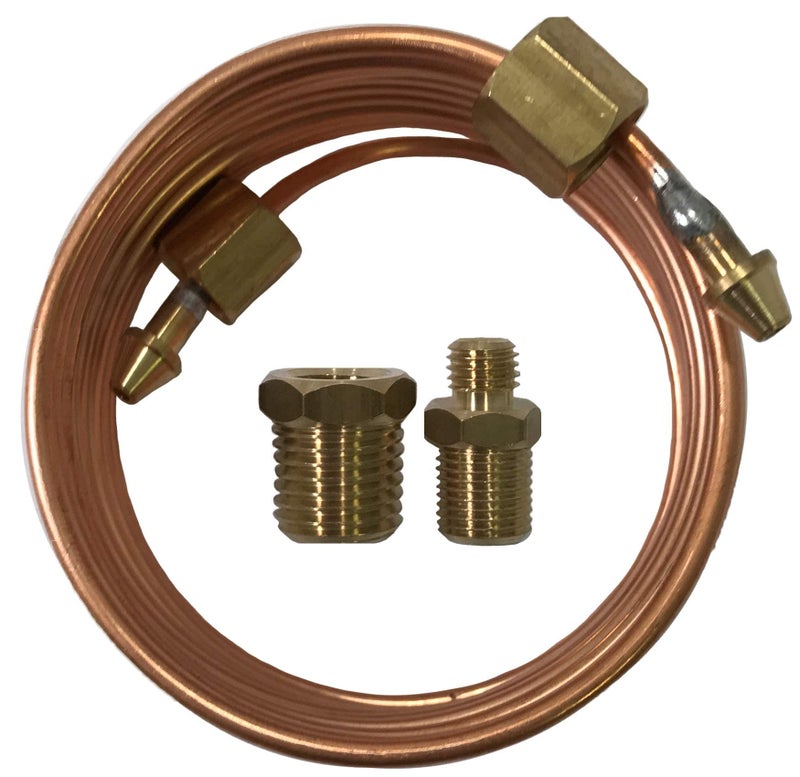 Sherco-Auto Mechanical Oil Pressure Gauge 72" Inch Copper Line Tubing Install Kit w/Fittings - Image 4