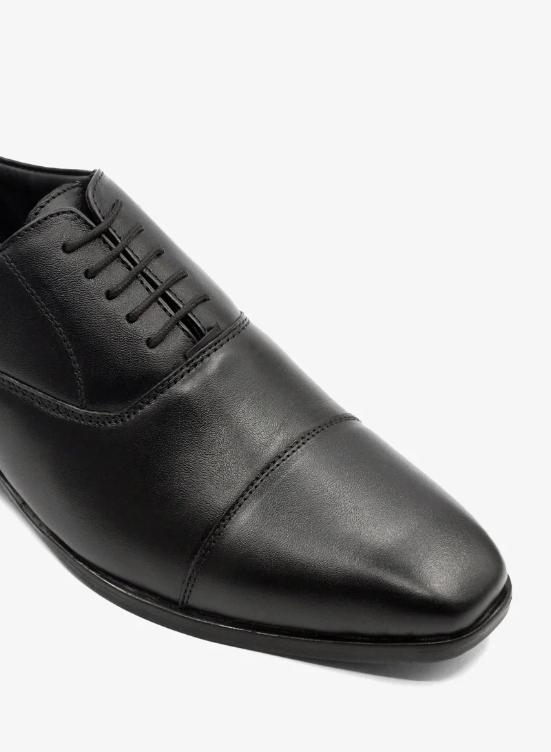 Geoomnii Black Formal Lace-Up Shoes for Men – Elegant & Comfortable Office Footwear for Men | Best Price UAE