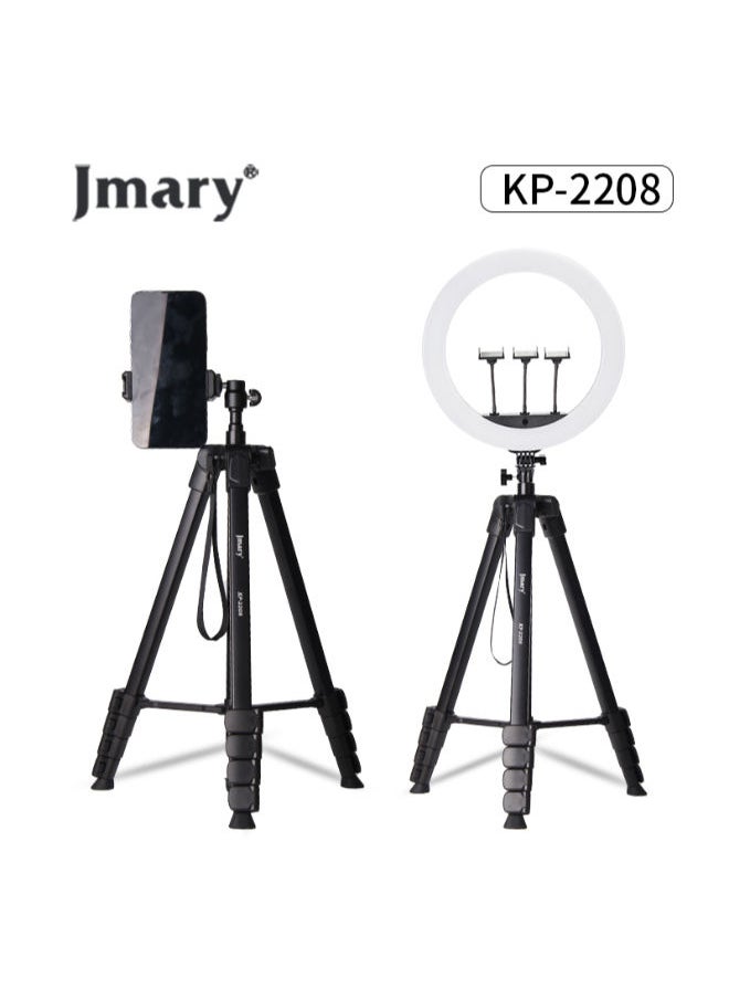 Jmary Professional Camera Tripod Stand Lightweight Travel Aluminum Stand Multifunctional Professional Tripod 360° Rotation Tripod Stand Horizontal Rotatable Center Column tripod (KP-2208)  - Image 1