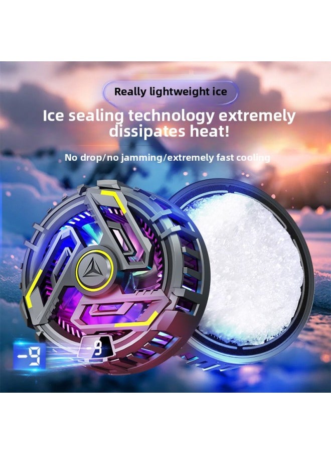 Generic - JD16 Semiconductor Refrigeration Digital Display Magnetic Attico Game Live Cooling Mute Universal Icing Phone Radiator-Color:Non-digital Display Jd16 [ice Magnetic Radiator] + Clip - Image 1