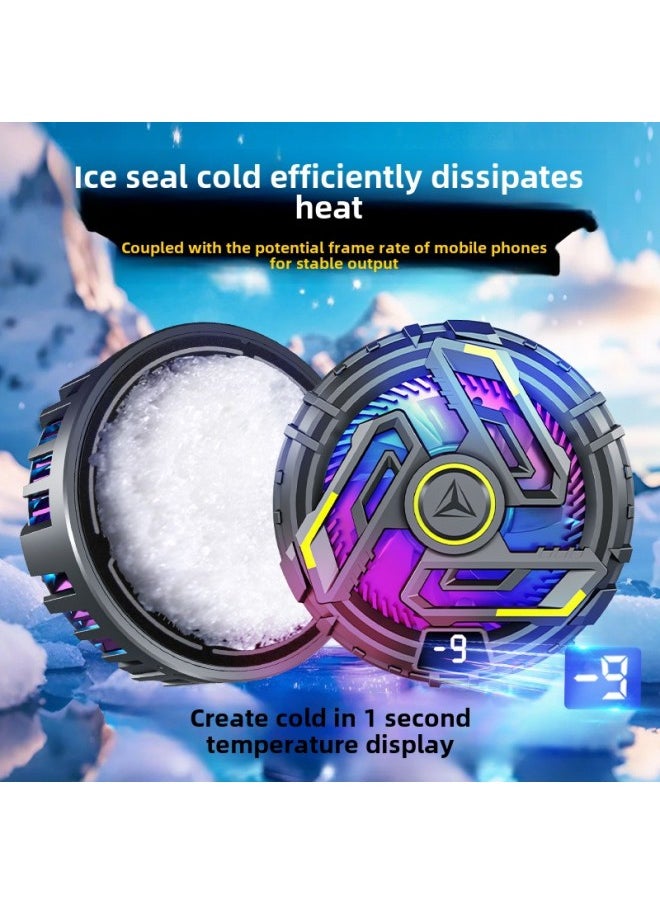 Generic - JD16 Semiconductor Refrigeration Digital Display Magnetic Attico Game Live Cooling Mute Universal Icing Phone Radiator-Color:Non-digital Display Jd16 [ice Magnetic Radiator] + Clip - Image 1
