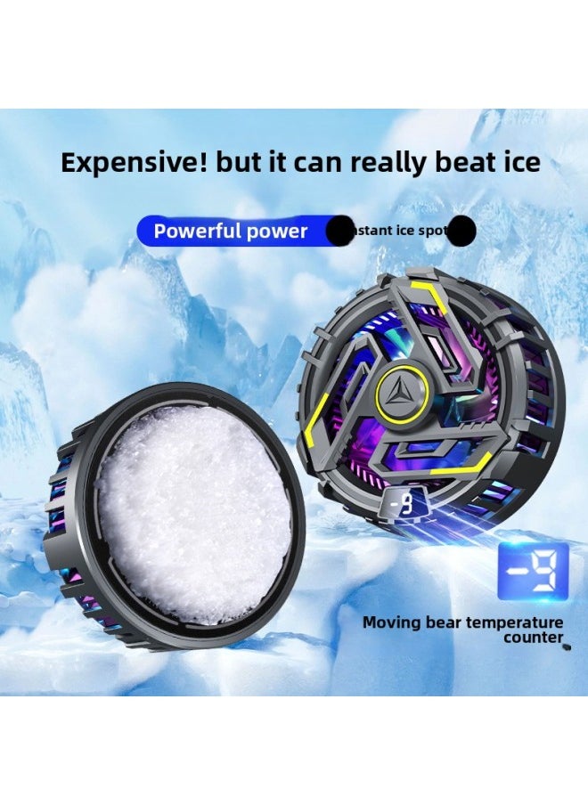Generic - JD16 Semiconductor Refrigeration Digital Display Magnetic Attico Game Live Cooling Mute Universal Icing Phone Radiator-Color:Non-digital Display Jd16 [ice Magnetic Radiator] + Clip - Image 1