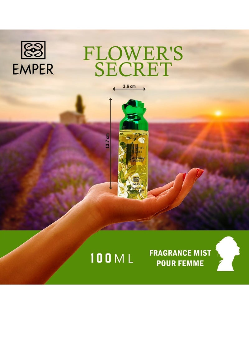 Emper Flower's Secret Dazzling Spring - Body Mist - For Women - 100ml  - Image 2