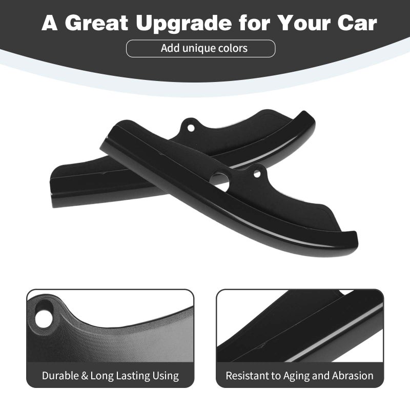 PDKLIN for Challenger Front Bumper Lip Splitter Protector Cover Trim for 2015-2023 Dodge Challenger GT RT SRT Black Exterior Accessories 2pcs - Image 5
