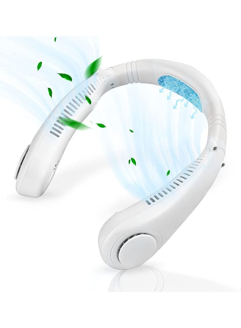 Generic Portable Hands Free Bladeless Neck Fan,Wearable Air Conditioner Fan Built-in Refrigerating Chip,4000 mAn Battery Operated Personal Fan,Personal Cooling System Necklace, USB Rechargeable - Image 1
