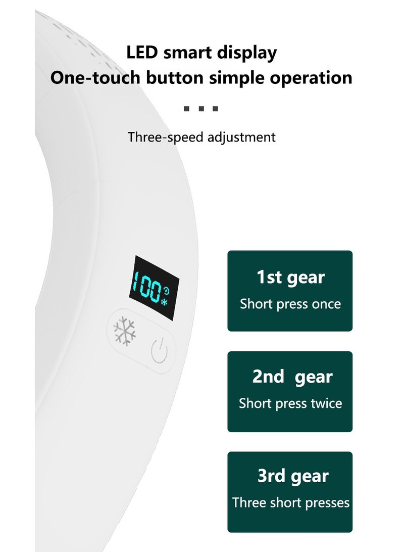 Generic Portable Hands Free Bladeless Neck Fan,Wearable Air Conditioner Fan Built-in Refrigerating Chip,4000 mAn Battery Operated Personal Fan,Personal Cooling System Necklace, USB Rechargeable - Image 4