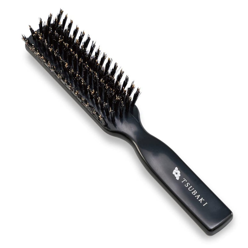 Natural Boar Bristle Hair Brush [Made in Japan] with Camellia Oil, Soft Bristles [Hair Brush], Premium Quality for All Hair Types