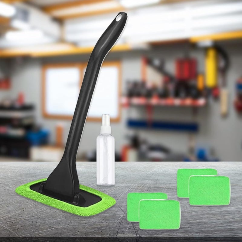 Windshield Cleaner Tool - Interior Glass Detailing Wand, Soft Microfiber Pad Cleaner, Swivel Head Design, Scratch-Free Finish | Cleaning Equipment for Vehicles Cars Trucks Home Window Mirror Care - Image 3