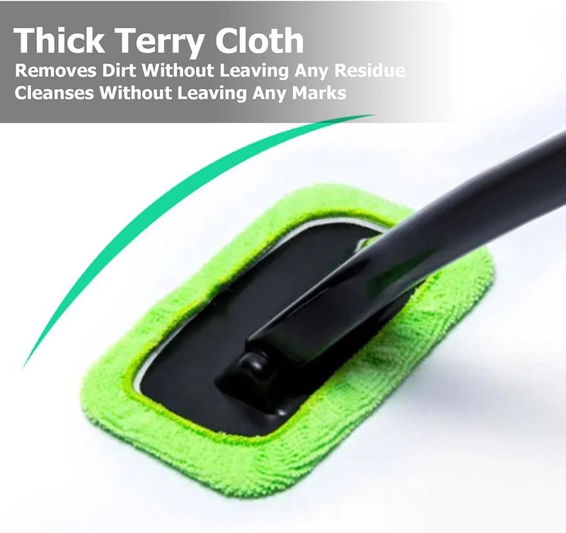 Windshield Cleaner Tool - Interior Glass Detailing Wand, Soft Microfiber Pad Cleaner, Swivel Head Design, Scratch-Free Finish | Cleaning Equipment for Vehicles Cars Trucks Home Window Mirror Care - Image 5