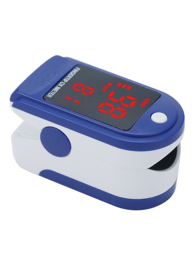 NIBEMINENT Mini Fingertip Pulse Oximeter Rate Blood Oxygen Saturation Monitor Clear OLED Display Lanyard Silicon Case for Home Use, Blue With Silicone - Image 5