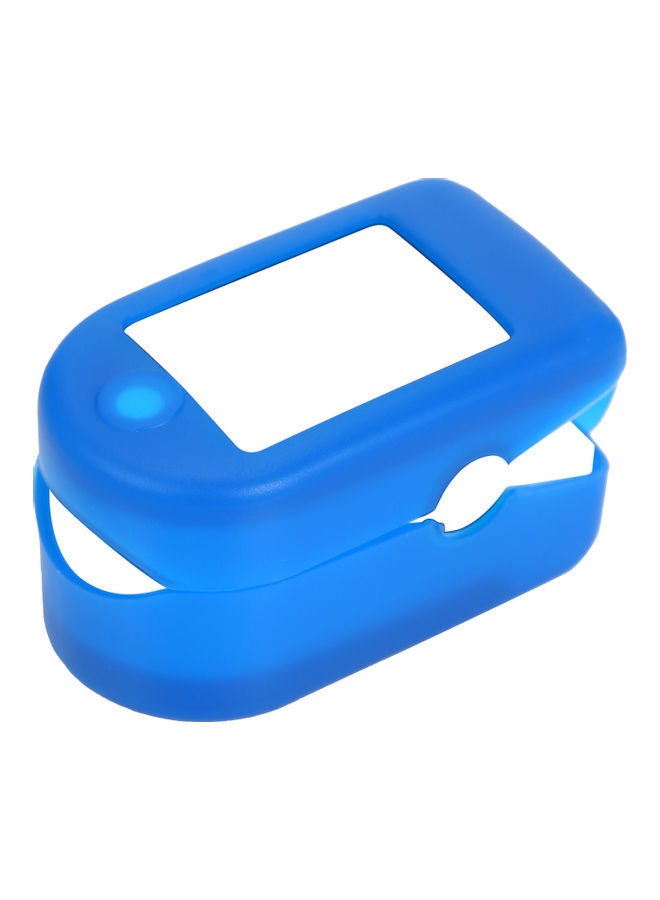 NIBEMINENT Mini Fingertip Pulse Oximeter Rate Blood Oxygen Saturation Monitor Clear OLED Display Lanyard Silicon Case for Home Use, Blue With Silicone - Image 4