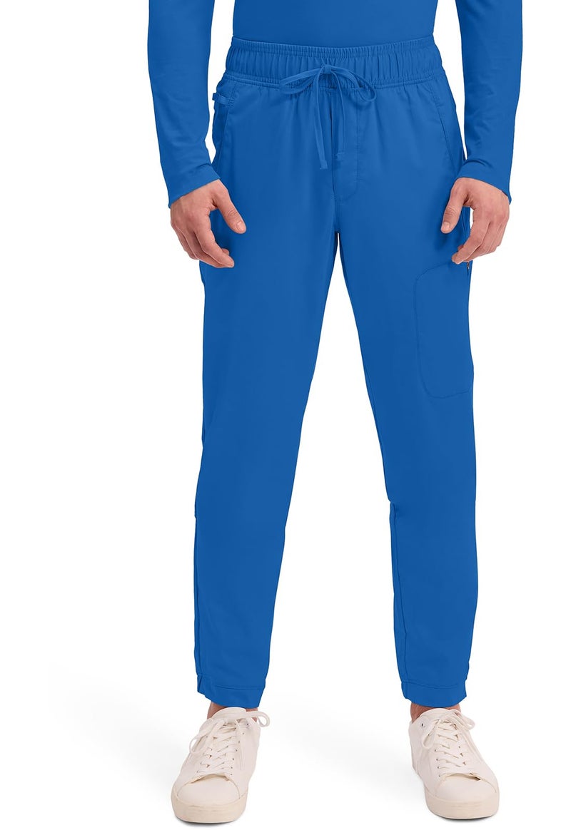 Cherokee Joggers for Men Modern Fit Scrub Pant with Drawstring Waistband, 5 Pockets, Soft 2-Way Stretch Fabric - WW012, M, Royal