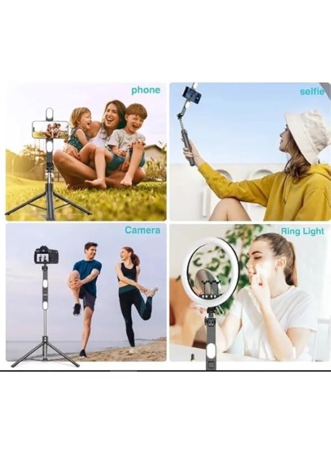 PLOKAMA حامل بث مباشر PLOKAMA LIVE-K10 Pro بطول 200 سم – حامل ثلاثي ثقيل مع حامل هاتف، ذراع قابلة للتعديل ومثبت إضاءة – حامل بث بجودة استوديو لتطبيقات تيك توك، يوتيوب، فيسبوك لايف، الفلوجينغ، المكياج، المقابلات - Image 2