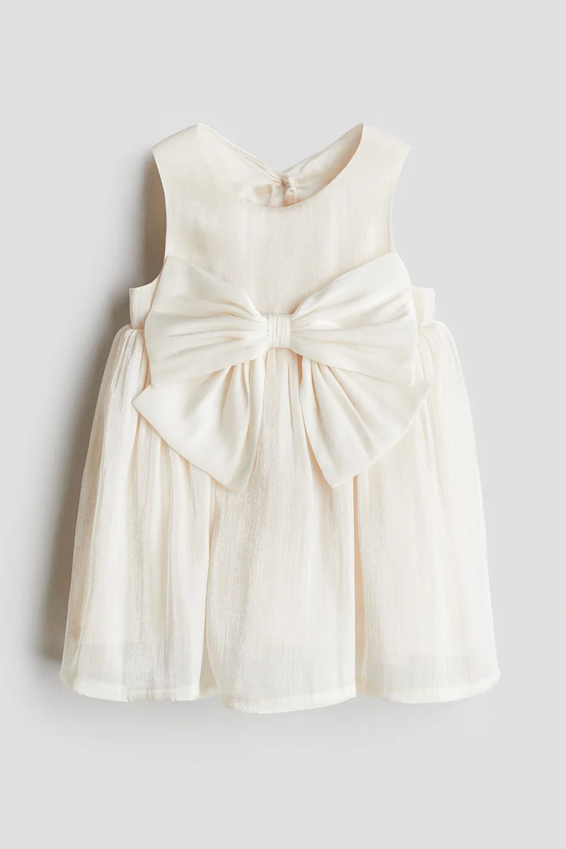 H&M Bow-detail organza dress
