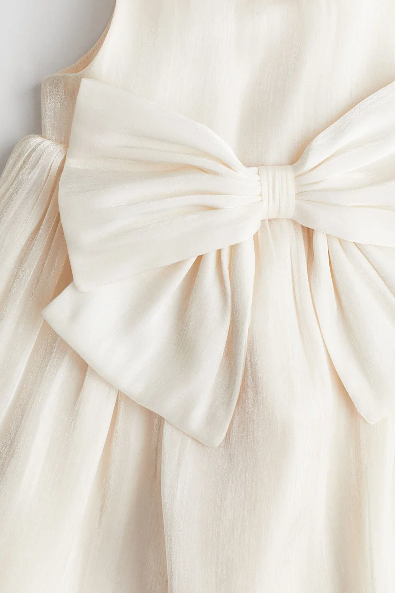 H&M Bow-detail organza dress