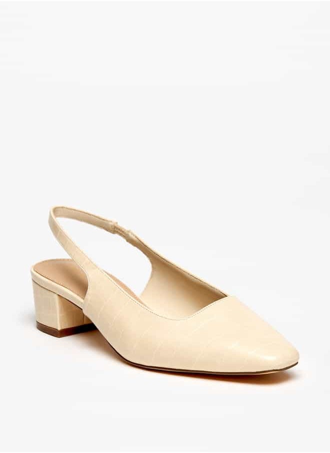 Flora Bella By Shoexpress - Women Textured Slingback Mules with Block Heels - Image 1