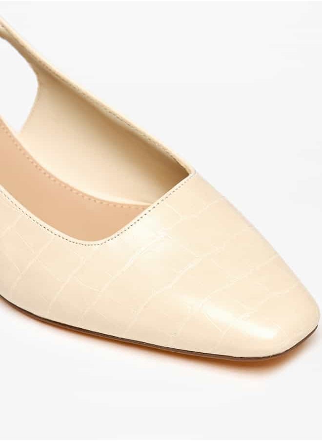 Flora Bella By Shoexpress - Women Textured Slingback Mules with Block Heels - Image 1