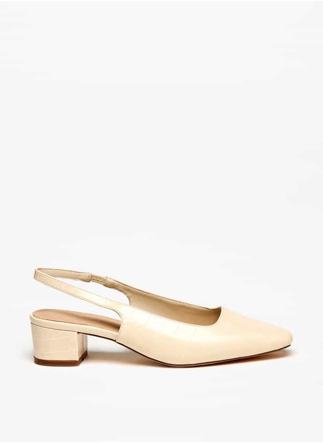 Flora Bella By Shoexpress - Women Textured Slingback Mules with Block Heels - Image 1