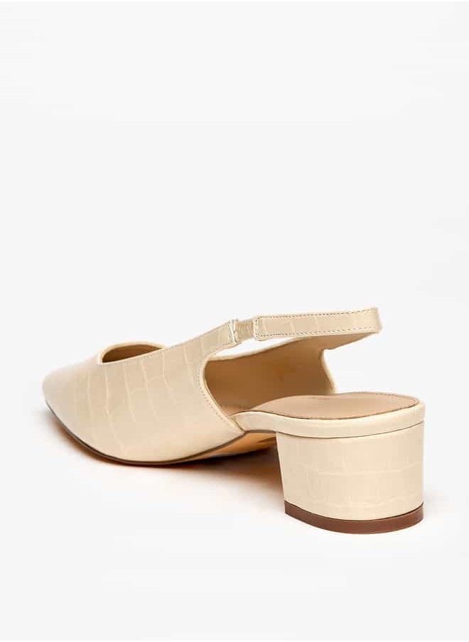 Flora Bella By Shoexpress - Women Textured Slingback Mules with Block Heels - Image 1