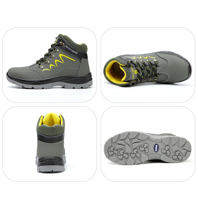 Men'S Anti-Smashing Anti-Piercing Work Shoes For Construction Site Waterproof Work Shoes Wear-Resistant Protective Shoes For Winter Safety Shoes Cotton - Image 4
