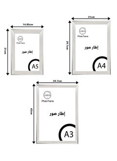 LOWHA Set Of 4 Wall Or Tabletop Stand Photo Frame With Horizontal and Vertical Formats  - Image 5