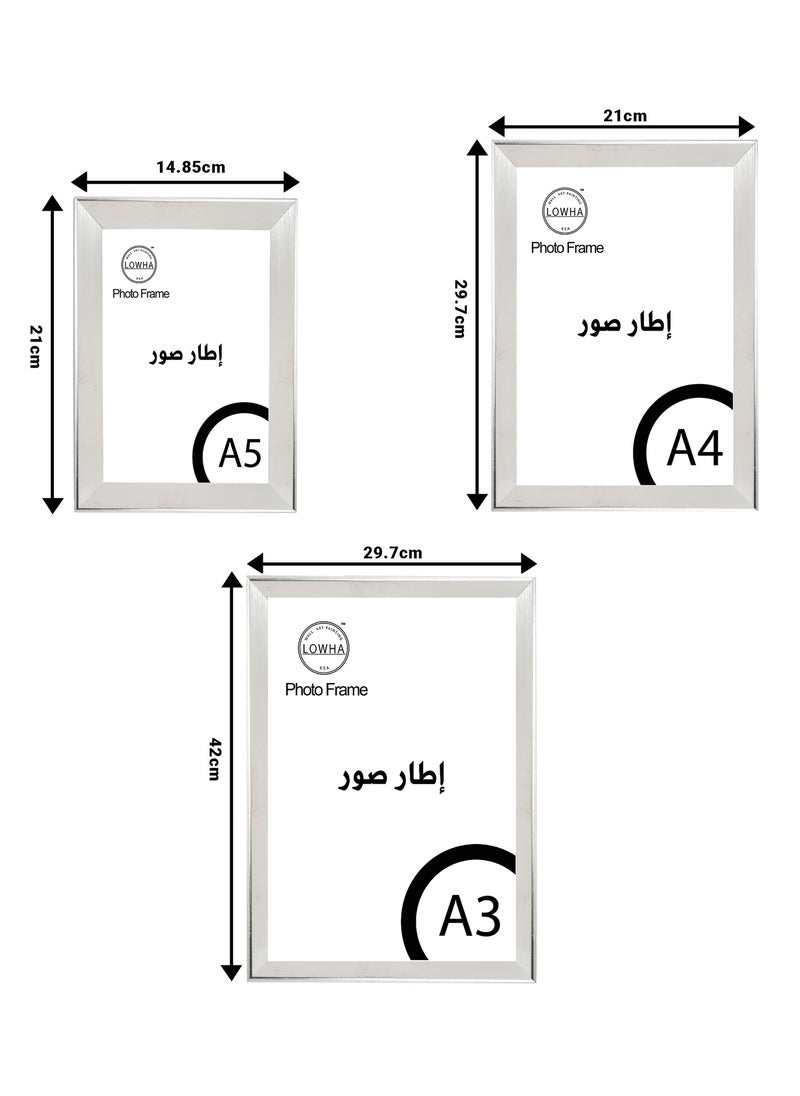 LOWHA - Set Of 4 Wall Or Tabletop Stand Photo Frame With Horizontal and Vertical Formats - Image 1