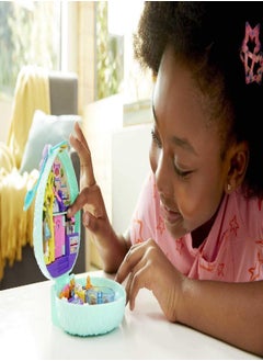 Polly Pocket Polly Pocket Compact Playset, Hedgehog Cafe with 2 Micro Dolls & Accessories, Travel Toys with Surprise Reveals  - Image 5
