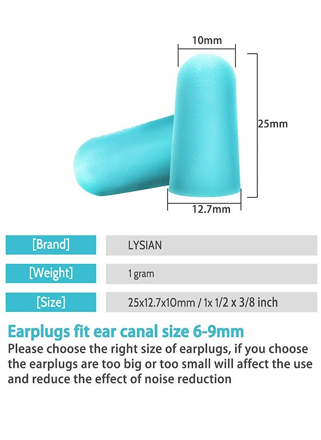 Generic - Ultra Soft Foam Earplugs Sleep, Noise Cancelling Ear Plugs for Sleeping, Shooting,Travel and Work- 38dB Highest Noise Reduction-60 Pairs Pack (Lake Blue) - Image 1