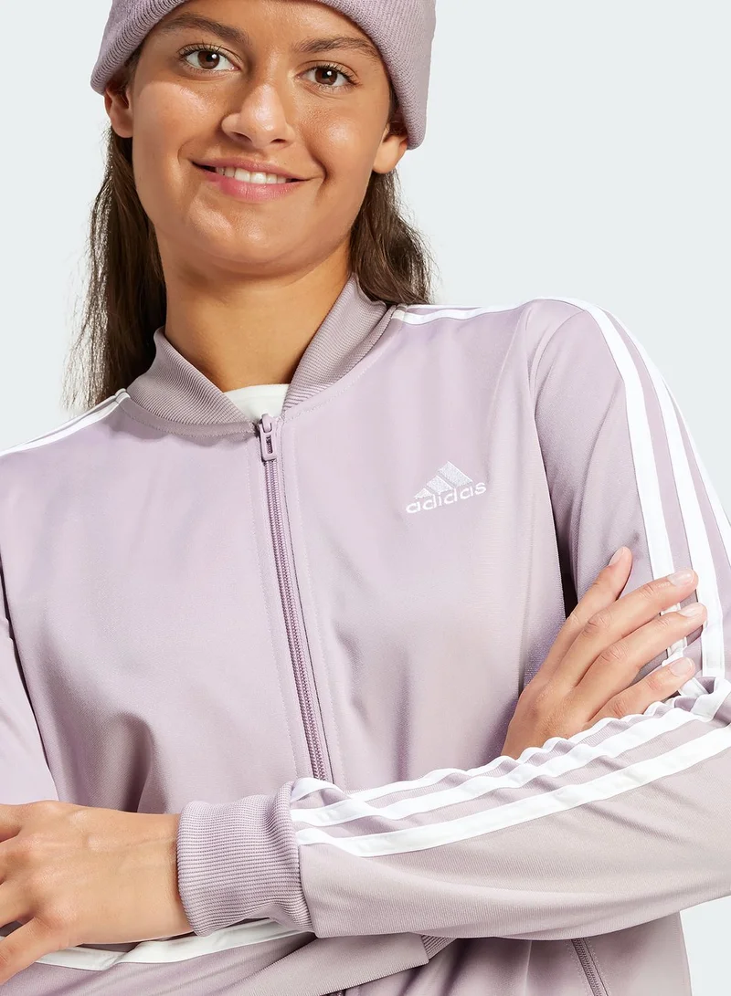 adidas بدلة رياضية أساسية مزينة ب 3 خطوط